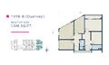 Floor plan: 3-bedroom 2-bathroom unit; features: open-plan kitchen-dining-living, master bedroom with ensuite bathroom, all bedrooms with windows, utility room, balcony off living room, central foyer, 2 car porch, 1,199 sqft built-up.
